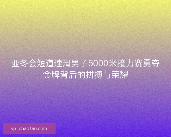 亚冬会短道速滑男子5000米接力赛勇夺金牌背后的拼搏与荣耀